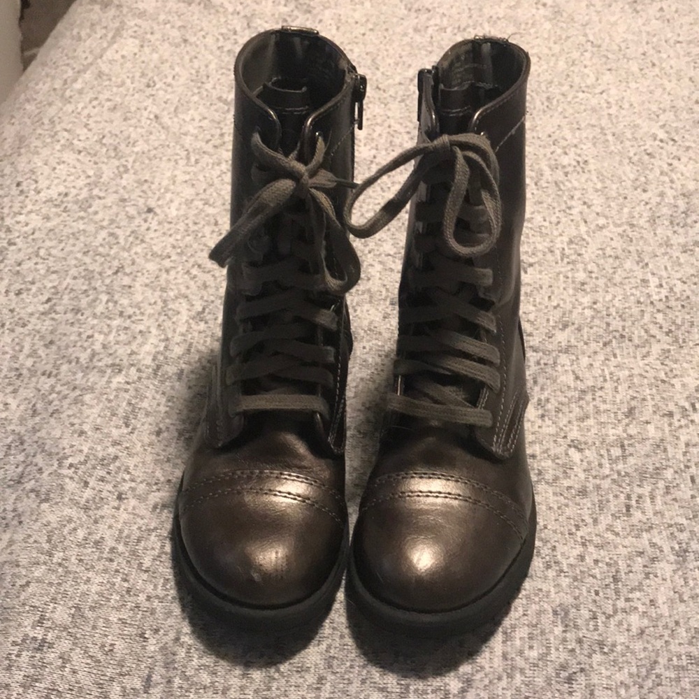 Pewter Combat Boots